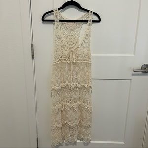 Cream Crocheted Coverup